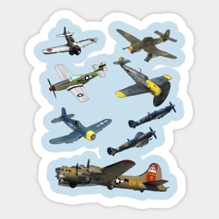 WW2 Planes Warbirds Sticker